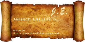 Janisch Emilián névjegykártya
